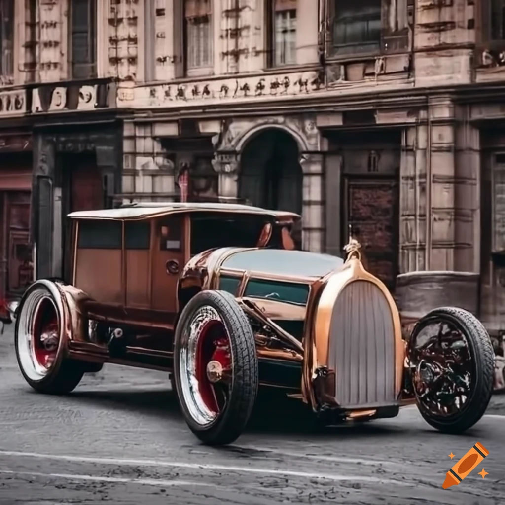 Wallpaper #sWdVDZMBSpphPi3-1uSR247 Glimpse of a Gothic Bugatti Prototype in a Crowded Street