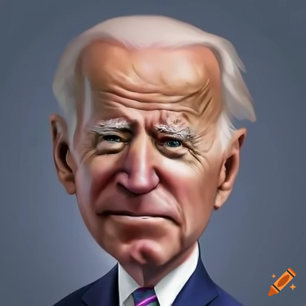 Wallpaper #sUBCMZMBJhL2WPbaZsXV340 Caricature of Joe Biden with an Angry Expression on Craiyon