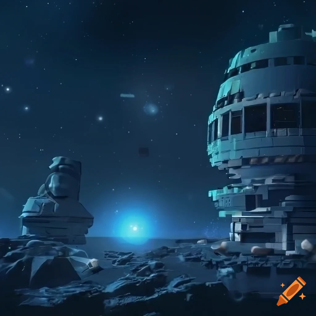 Wallpaper #BGj9GJMBSpphPi3-RxXs279 Seamless Lego Texture Futuristic Space Base on an Asteroid on Craiyon