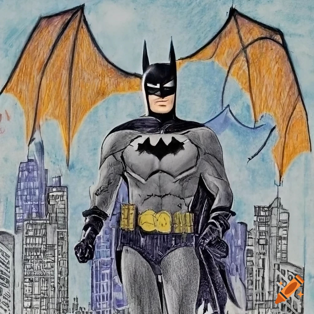 Wallpaper #gWj1E5MBSpphPi3-QwKs87 Batman Standing in Front of Gotham City with the Bat Signal in the Sky