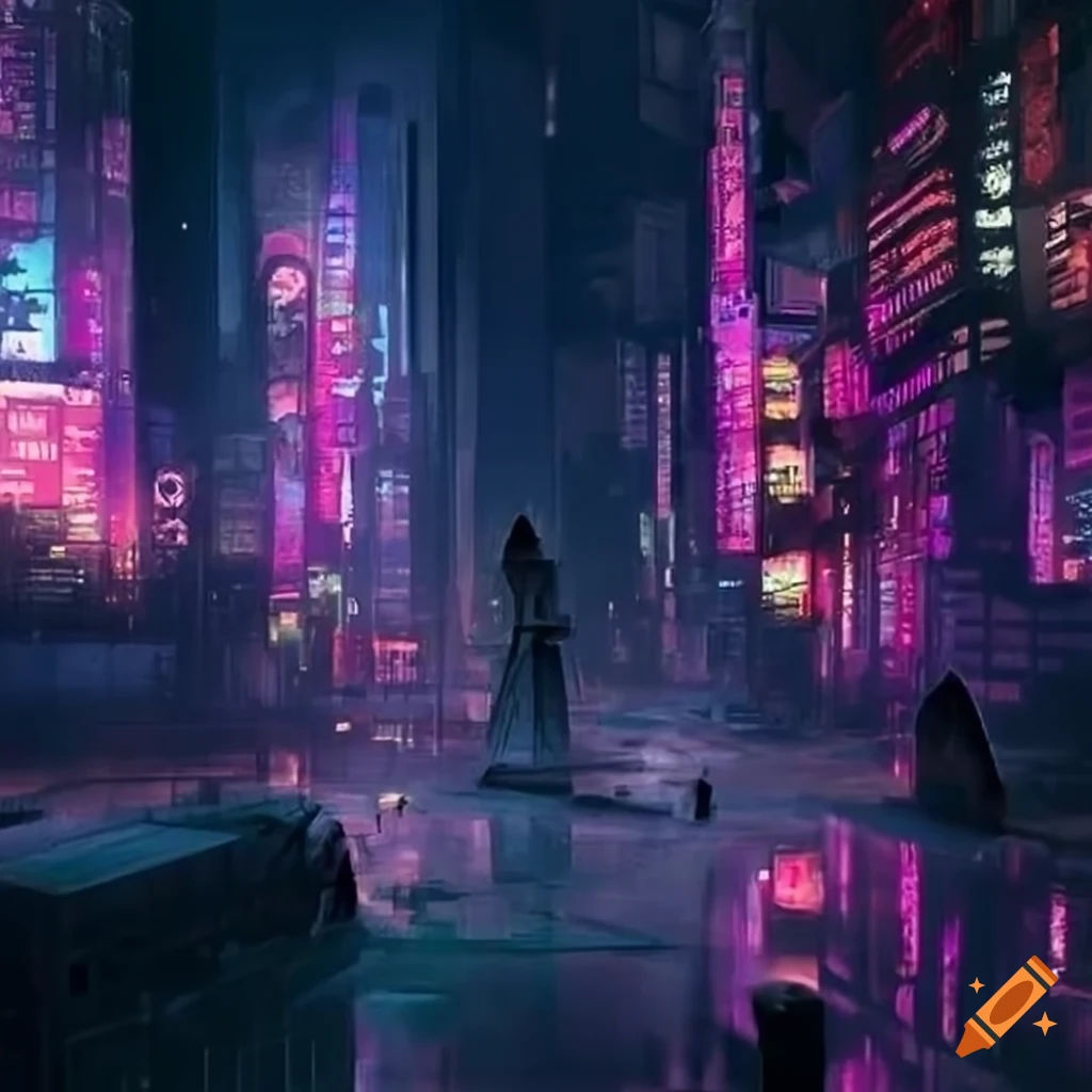 Wallpaper #NWcH9pIBSpphPi3-kYJt225 Dystopian Cyberpunk Buildings on Craiyon