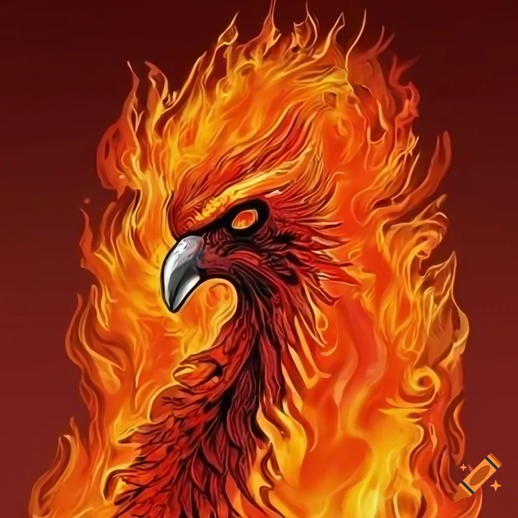 Wallpaper #2bc96 Image of a Majestic White Fire Phoenix on Craiyon