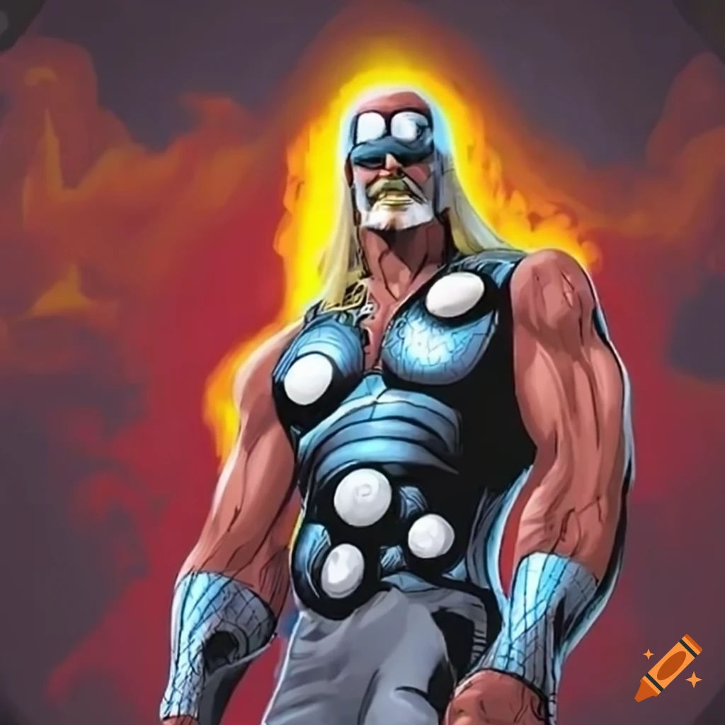 Wallpaper #SWe28JIBSpphPi3-aGii49 Character Crossover Hulk Hogan as Thor on Craiyon