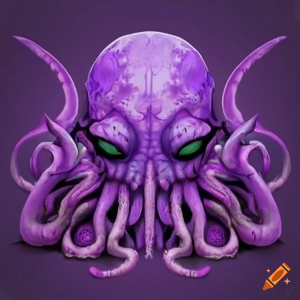 Wallpaper #uwMnZJMBpyOg8YnEDtaL229 Cthulhu in Purple Color on Craiyon