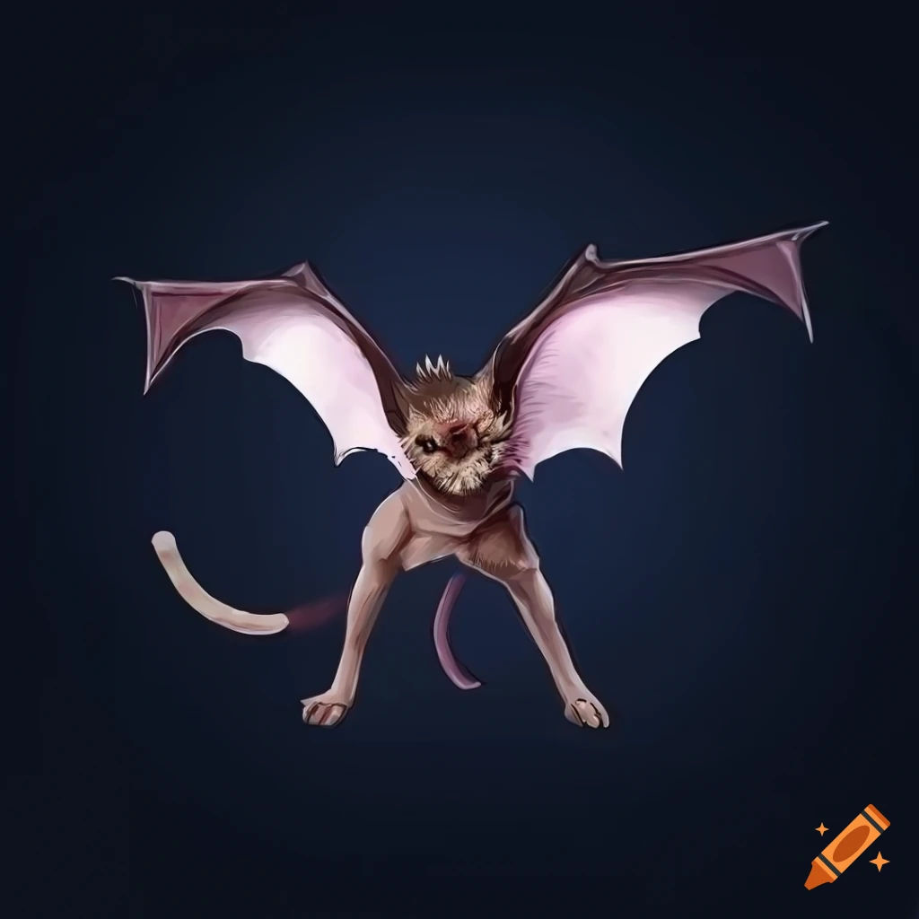 Wallpaper #dfTIOpMBKFX8bn3roXlL162 Full Body Cat Bat Creature on Craiyon