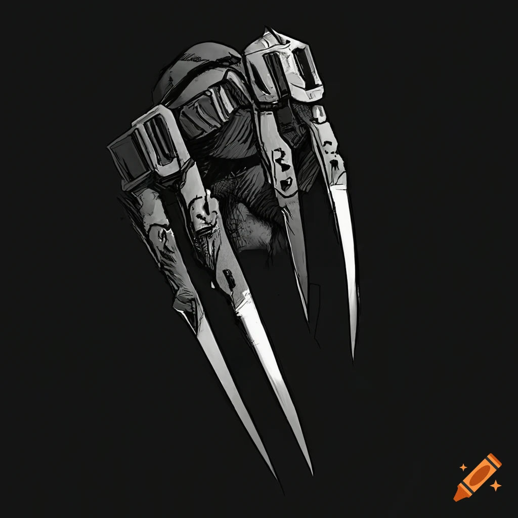 Wallpaper #rC7gOJMBeCfPaRV88bty341 Cyberpunk Wolverine Claws on Craiyon