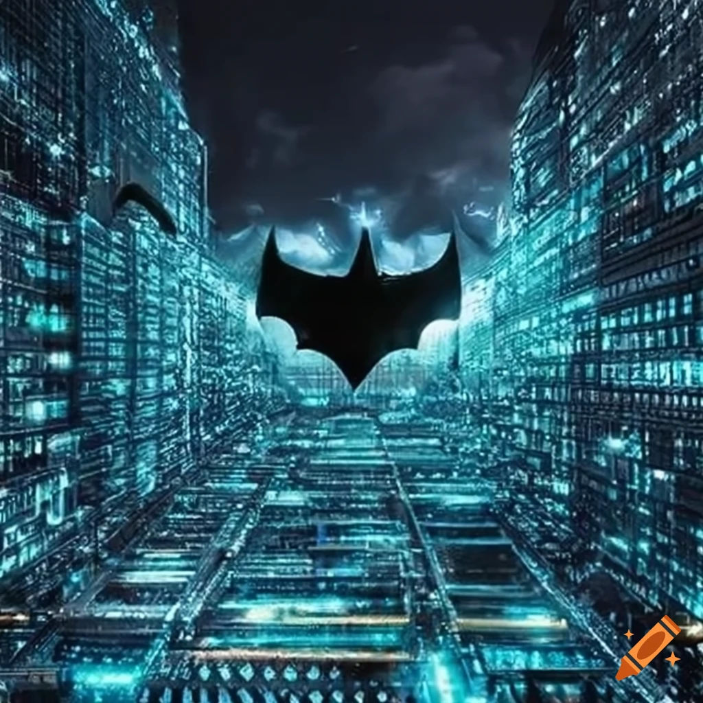 Wallpaper #_wPZZZMBpyOg8YnEa9km73 Batman Signal in the Night Sky on Craiyon