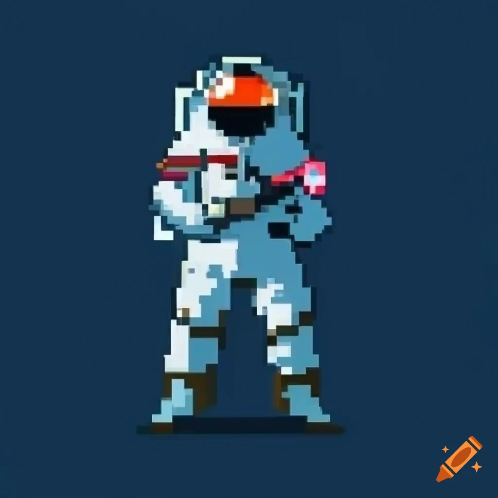 Wallpaper #YjGbNZMB5zzyi_yY1Fda29 Pixel Art Astronaut Character Portrait on Craiyon