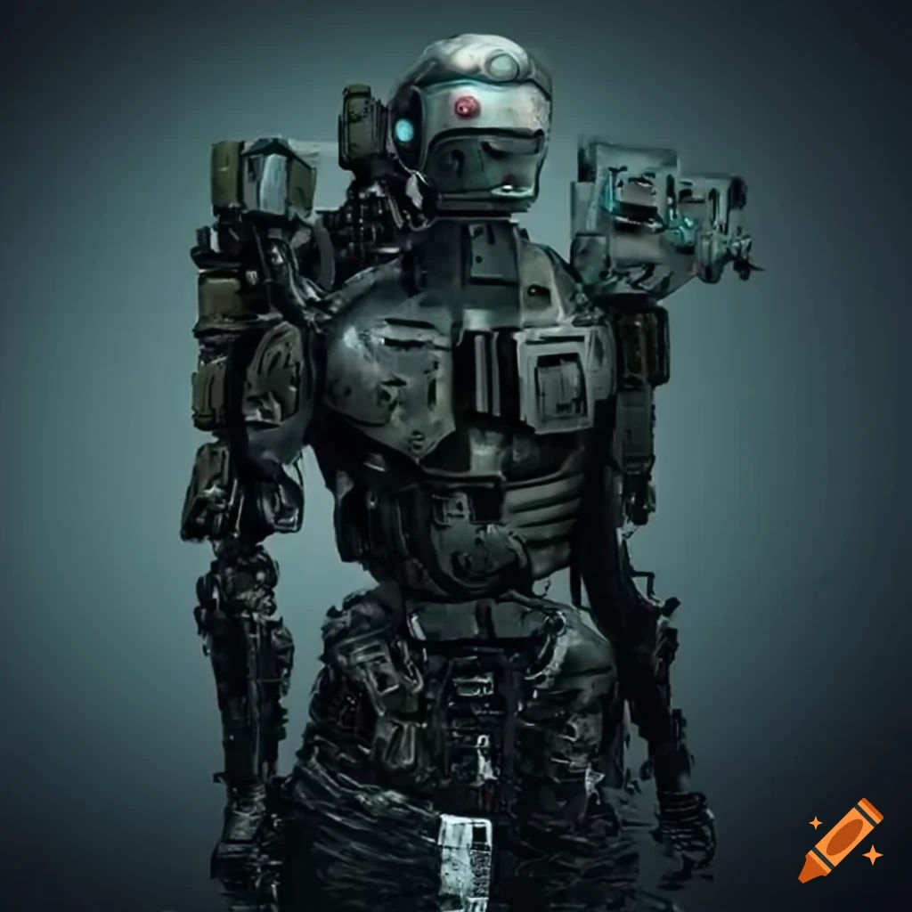 Wallpaper #uWhoHJMBSpphPi3-SyK827 Post Apocalyptic Cyberpunk Humanoid Robot on Craiyon