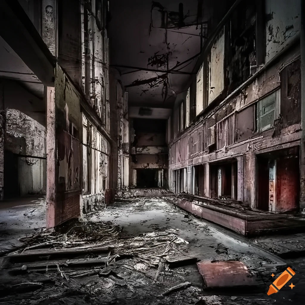 Wallpaper #NWcH9pIBSpphPi3-kYJt13 Abandoned Factory in a Dystopian Setting on Craiyon