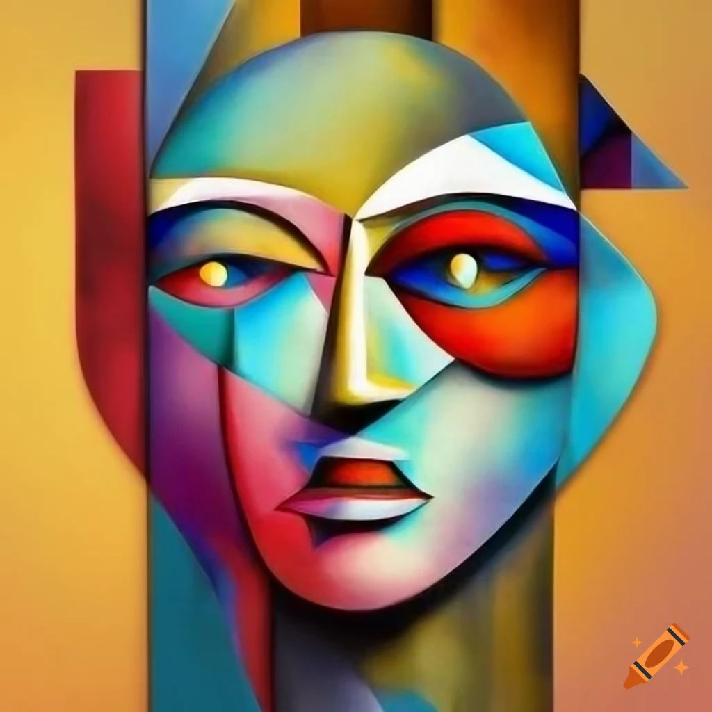 Wallpaper #TzGVNZMB5zzyi_yYJ1cv175 Abstract Cubist Art Piece on Craiyon