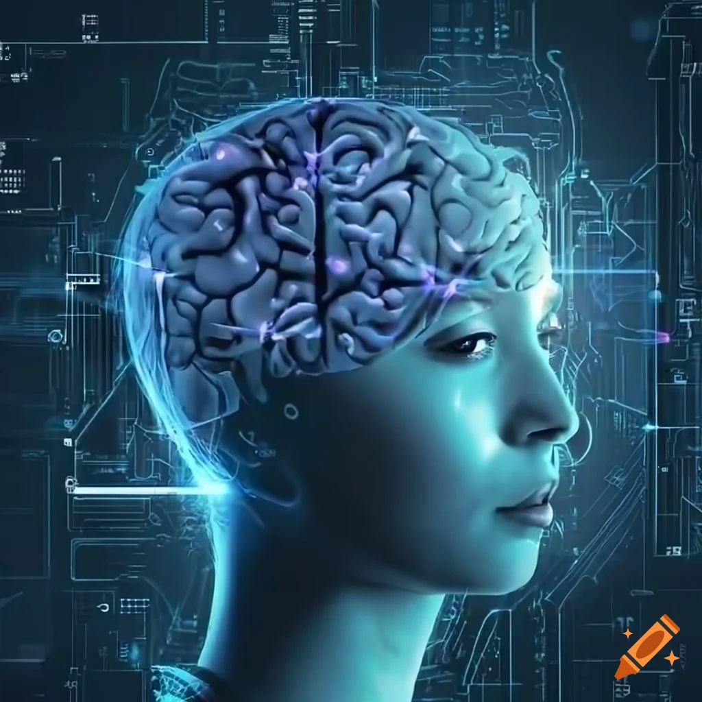 Wallpaper #M3fnJ5MB-pgBXx60DqgE201 Futuristic Brain Computer Interface Concept on Craiyon