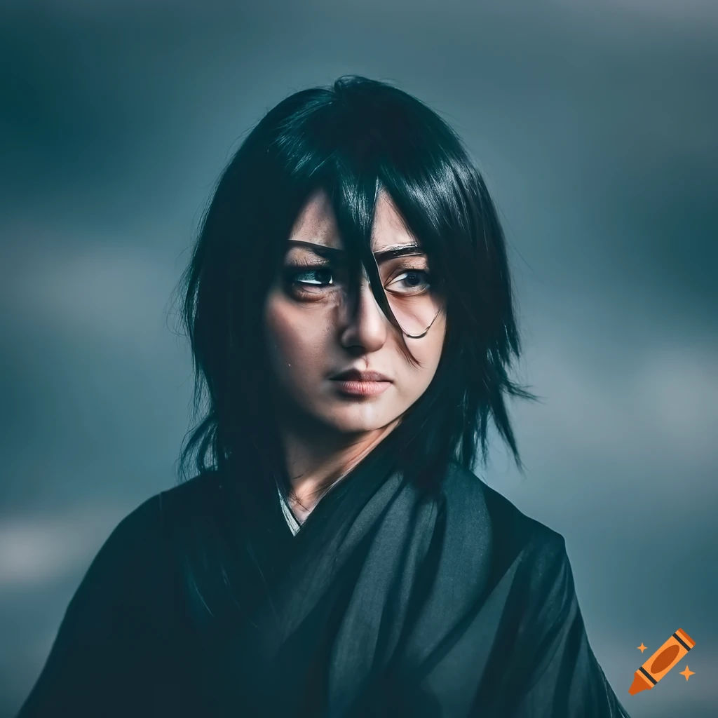 Wallpaper #eGc_9ZIBSpphPi3-s36N228 Artistic Portrait of Rukia from the Bleach Series