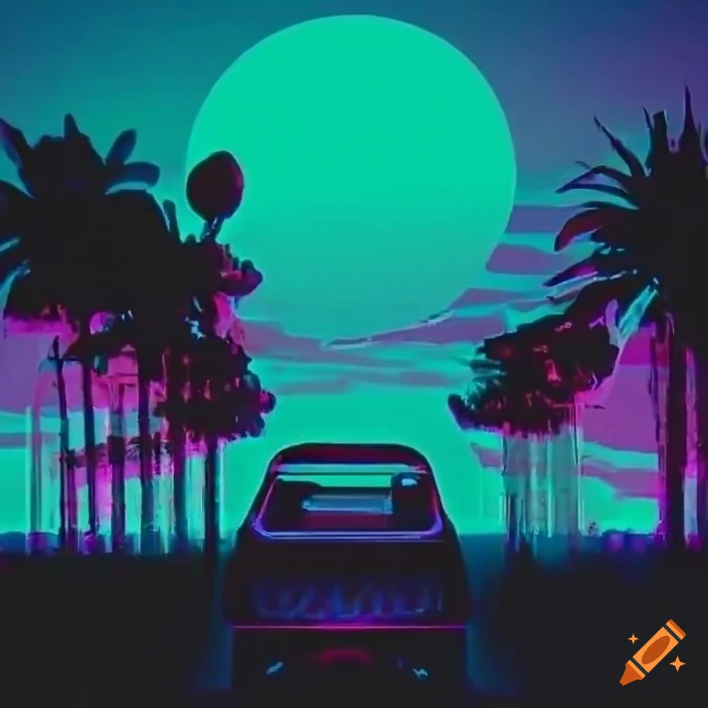 Wallpaper #_ILhP5MB0GiFKesMP79l461 Minimalist Vaporwave Art with Vhs Effects on Craiyon