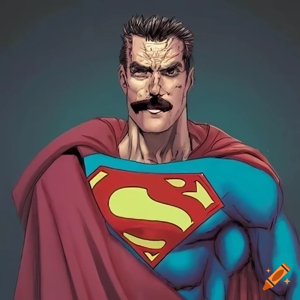 Wallpaper #DheCPpMBPLD5_VENvOBA76 Superman with a Pencil Moustache on Craiyon