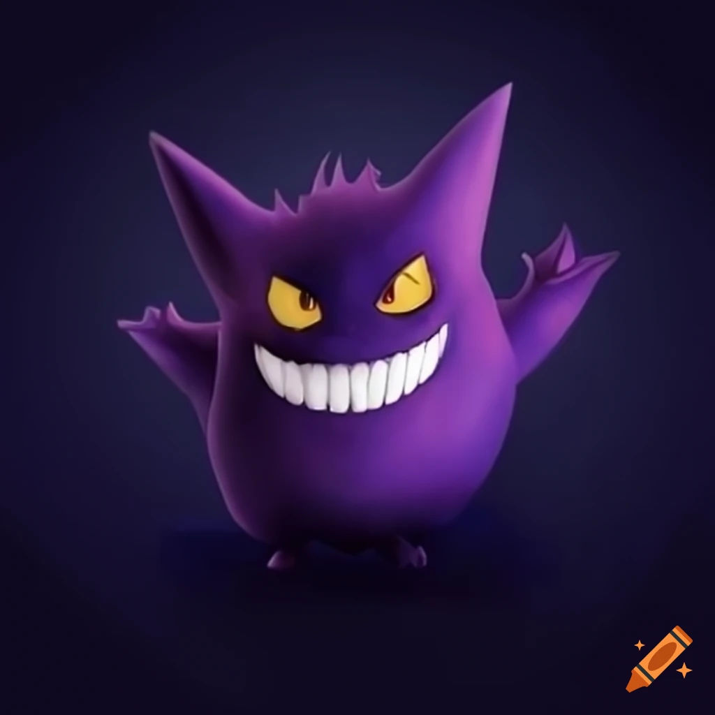 Wallpaper #JPSqOZMBKFX8bn3r5ncf383 Gengar a Ghost Type Pokemon on Craiyon