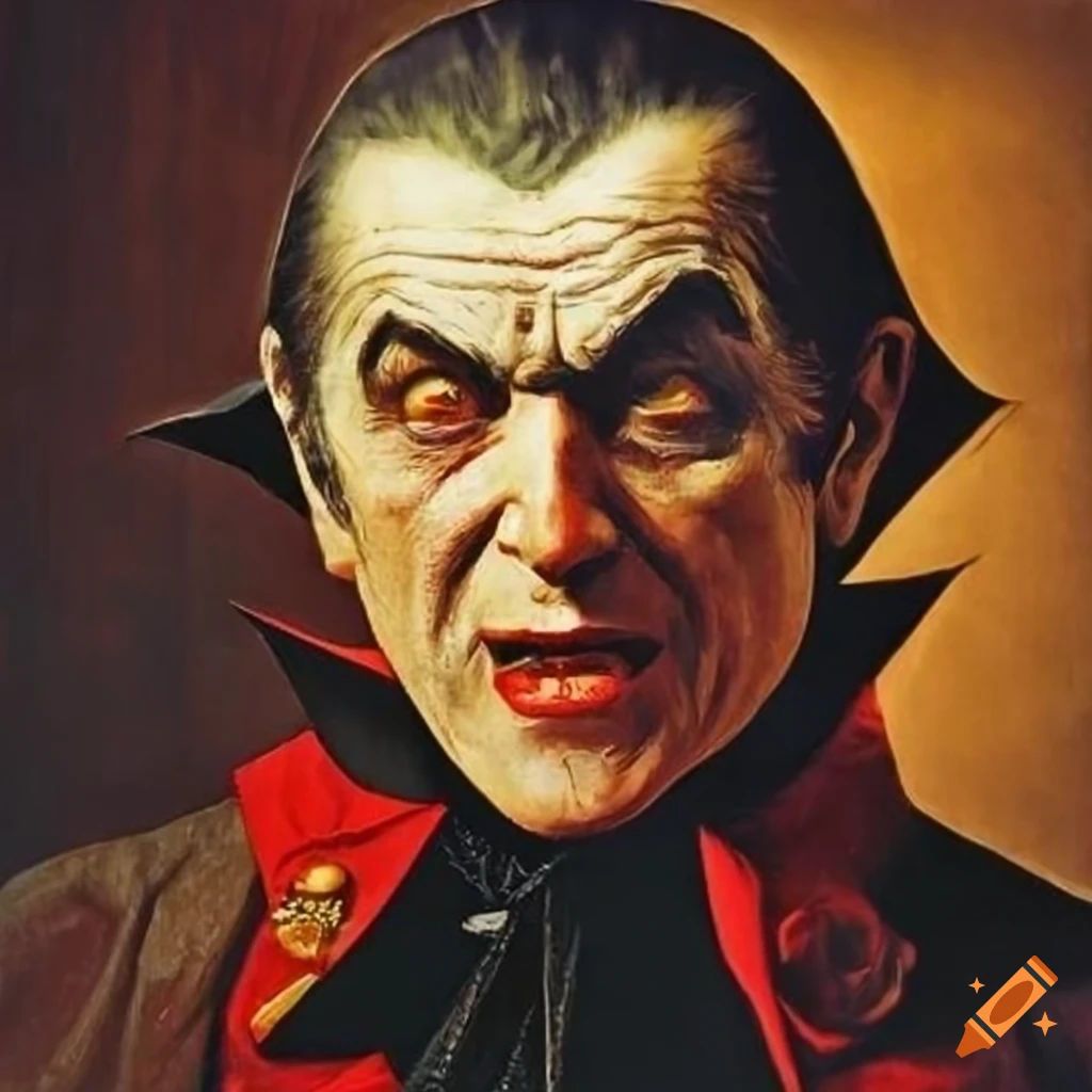 Wallpaper #UEBvMJMBJhL2WPbav8H-402 Painting by Norman Rockwell Titled Mystifying Hypnotic Dracula on Craiyon