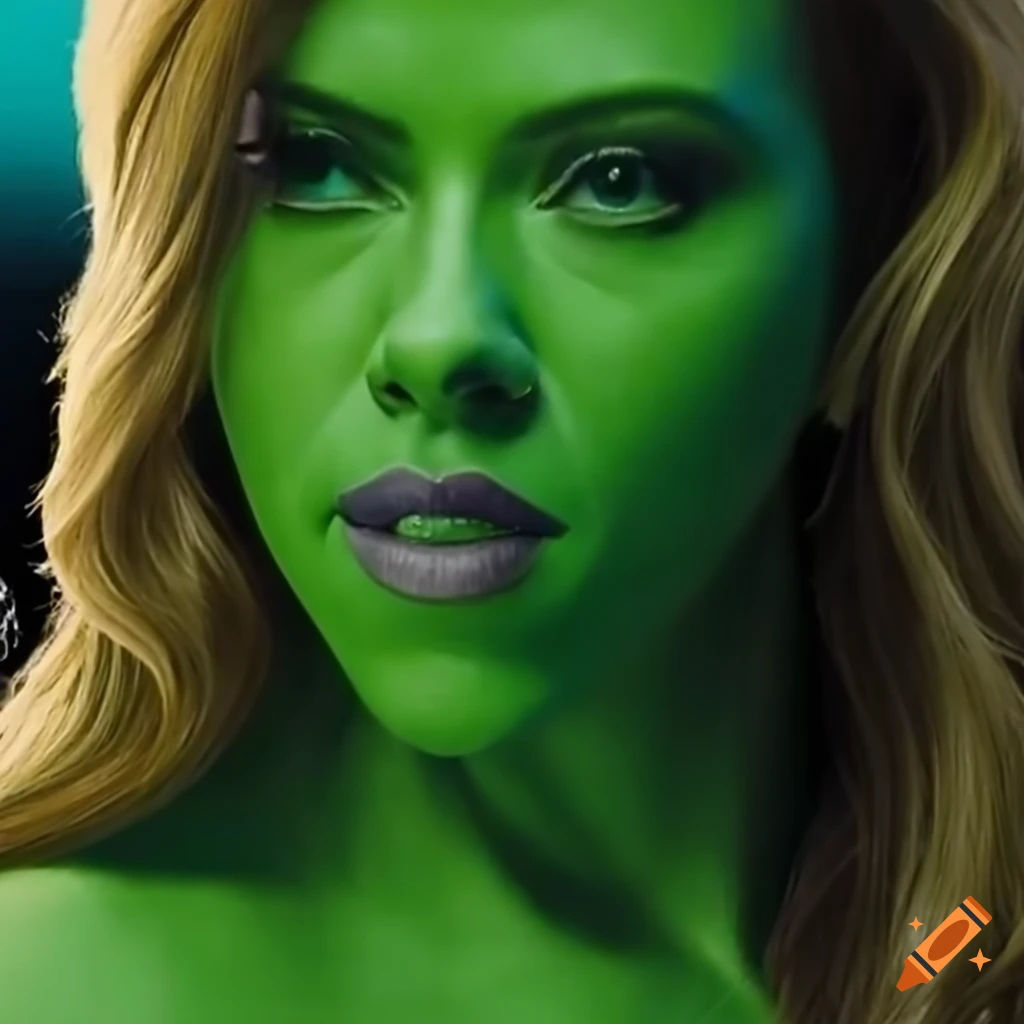 Wallpaper #N855JZMB71dOy6JZOBT_362 Scarlett Johansson as She Hulk in a Movie on Craiyon