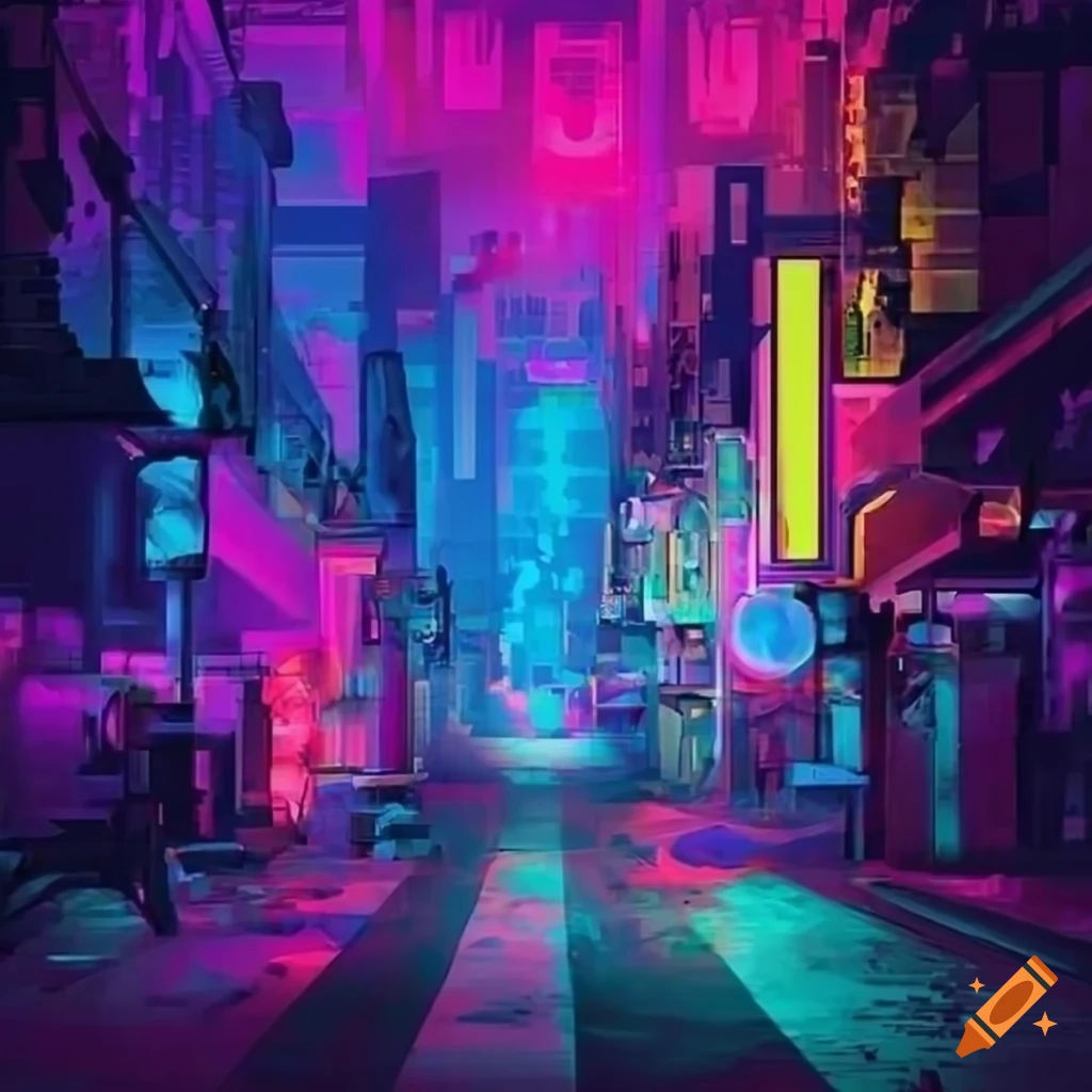 Wallpaper #fLyFO5MBMDFIMcjN7X9M79 Neon Cyberpunk Art Background