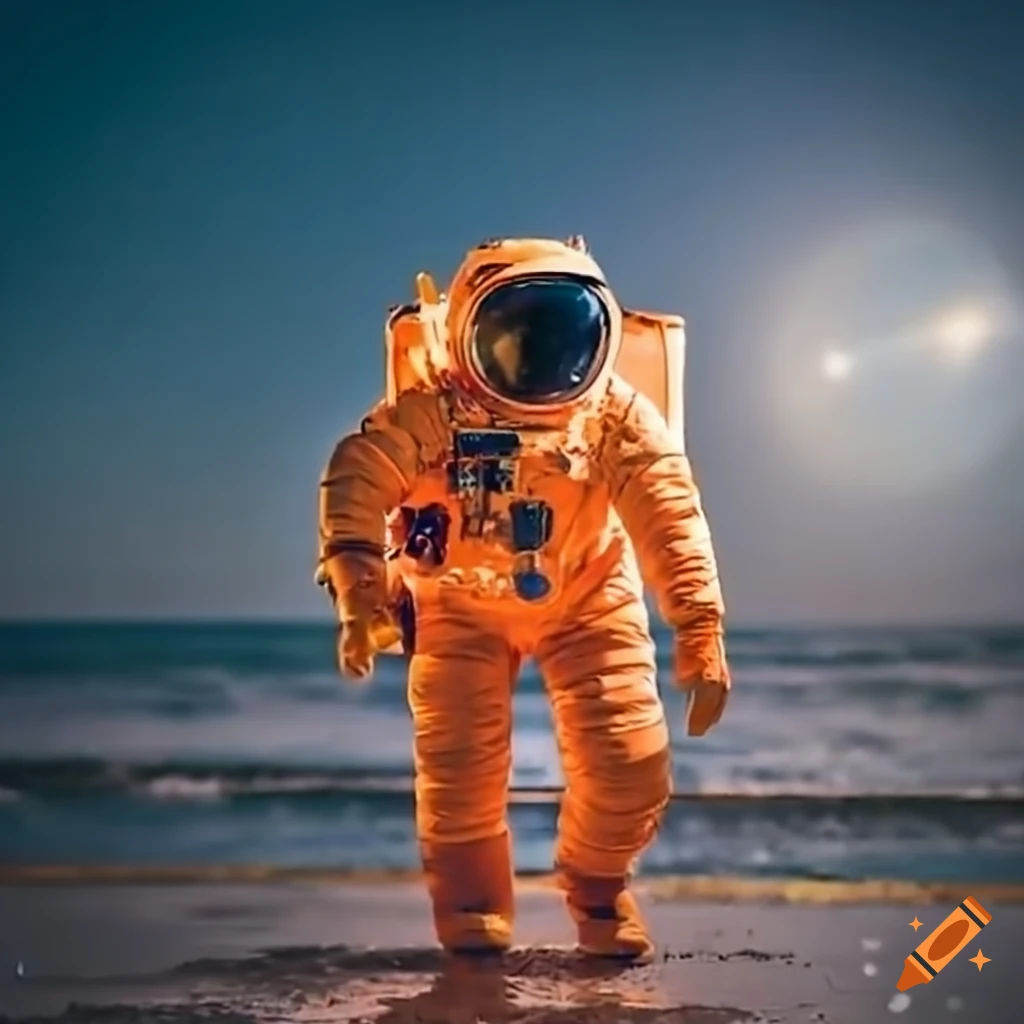 Wallpaper #YjGbNZMB5zzyi_yY1Fda211 Orange Astronaut Walking on Florida
