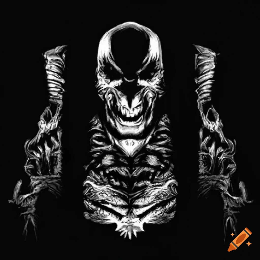 Wallpaper #z2dK-5IBSpphPi3-fJPS234 Black and White Illustration in Todd Mcfarlanes Style on Craiyon