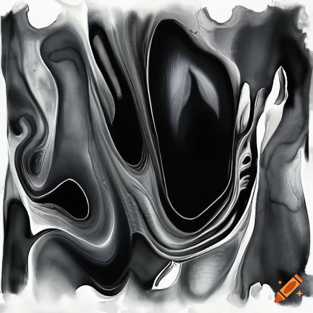 Wallpaper #BGcL6JIBSpphPi3-SDu_160 Black and White Abstract Art on Craiyon
