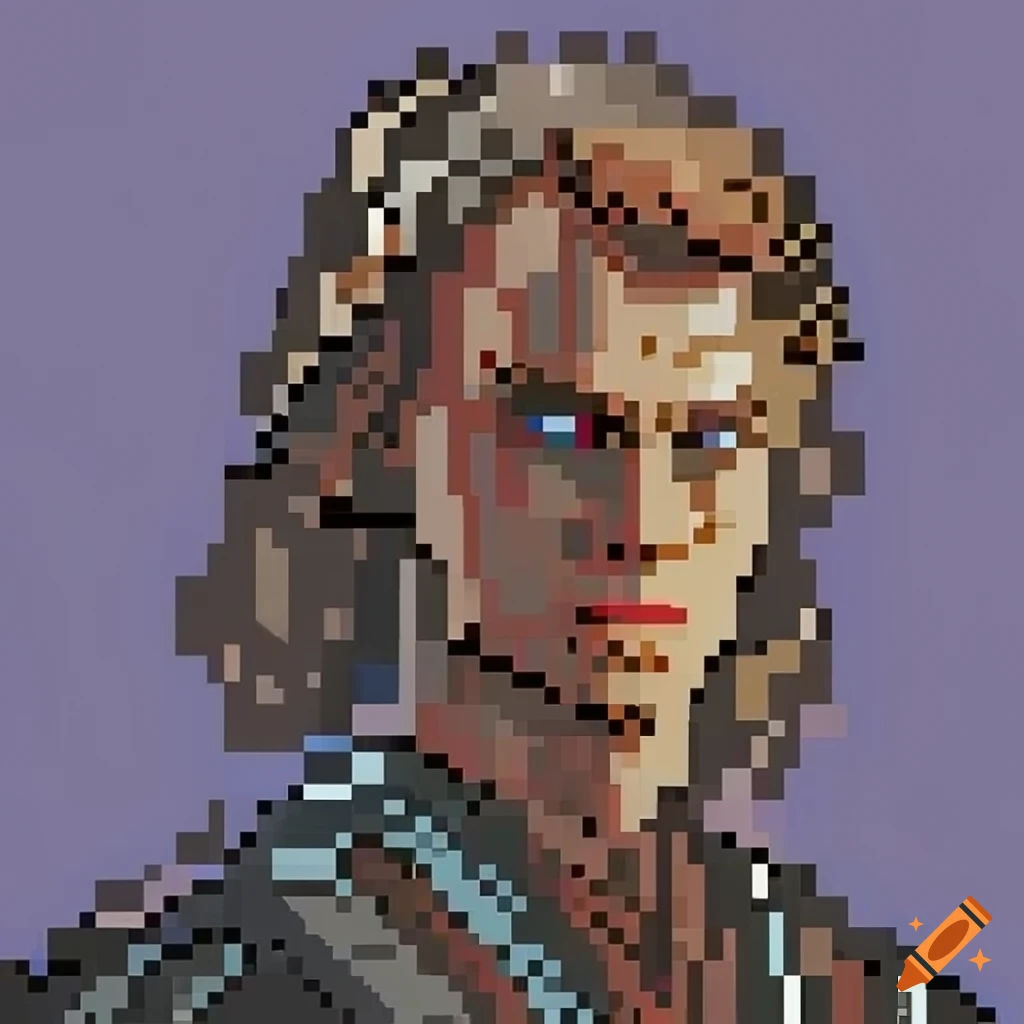Wallpaper #BELCPZMBOBpx0NhmuMYD283 Pixel Art of Anakin Skywalker on Craiyon