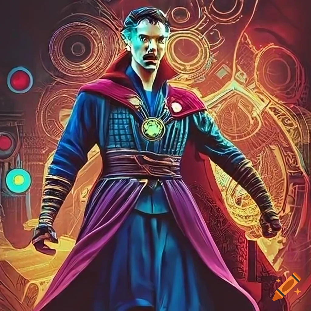 Wallpaper #J-bSMpMBA7IOc3Wm0RKi41 Cyberpunk Doctor Strange Artwork on Craiyon