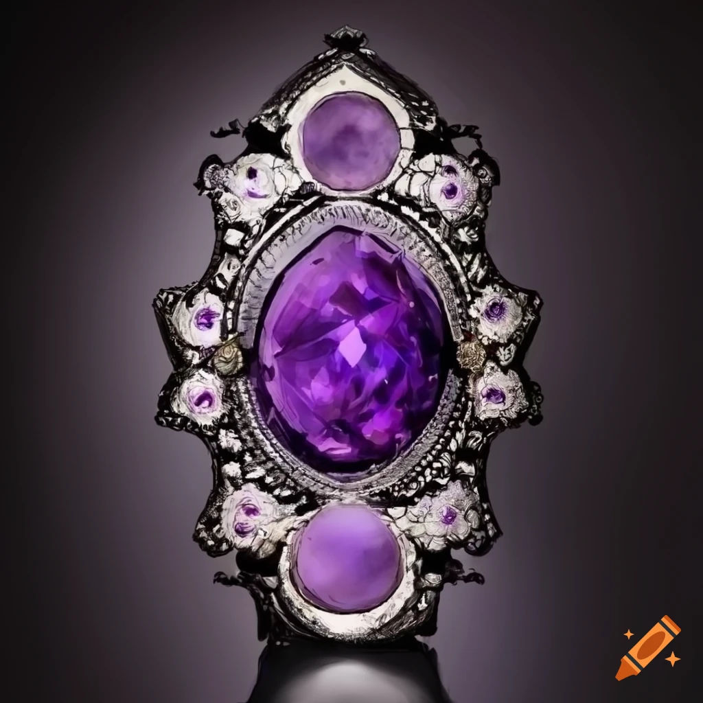 Wallpaper #e2cOBpMBSpphPi3-b78W391 Detailed Amethyst Shield on Craiyon