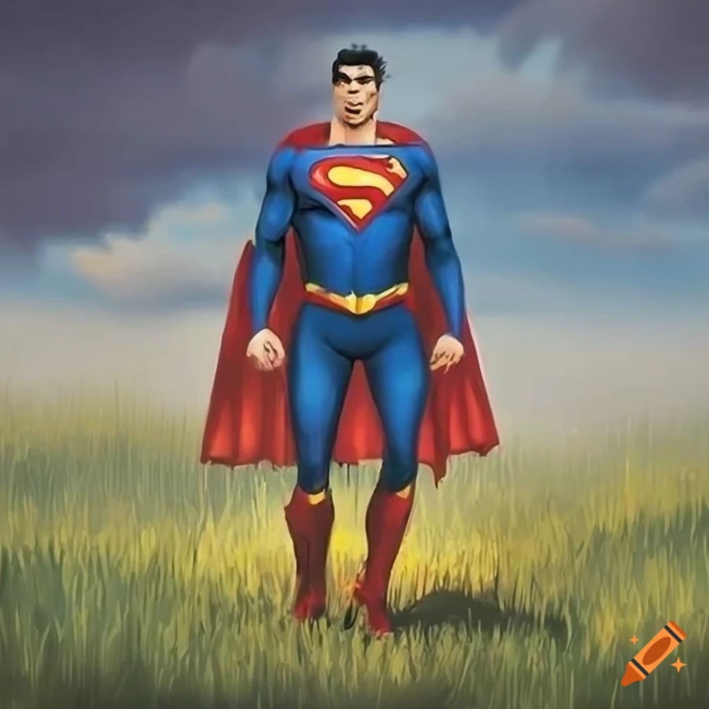 Wallpaper #SWiBHZMBSpphPi3-pCbW198 Canvas Painting of Superman in Silver Knight Armor on Craiyon