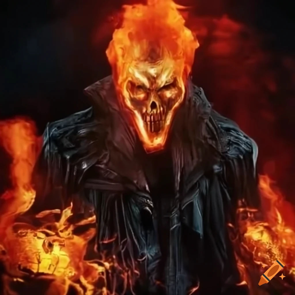 Wallpaper #4_QTOpMBKFX8bn3r23cf193 Image of Ghost Rider from the Marvel Movie on Craiyon