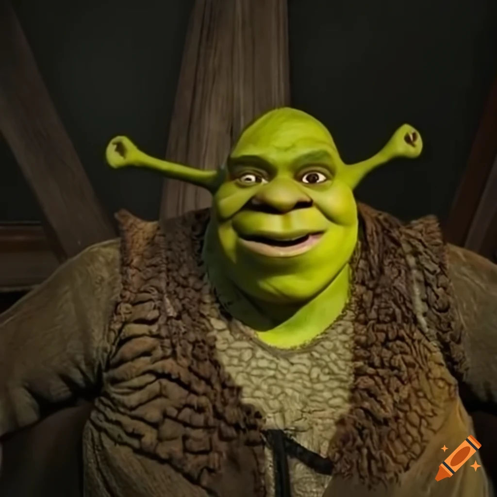Wallpaper #3WdKA5MBSpphPi3-7LL3233 Image of Barnie and Shrek Together on Craiyon