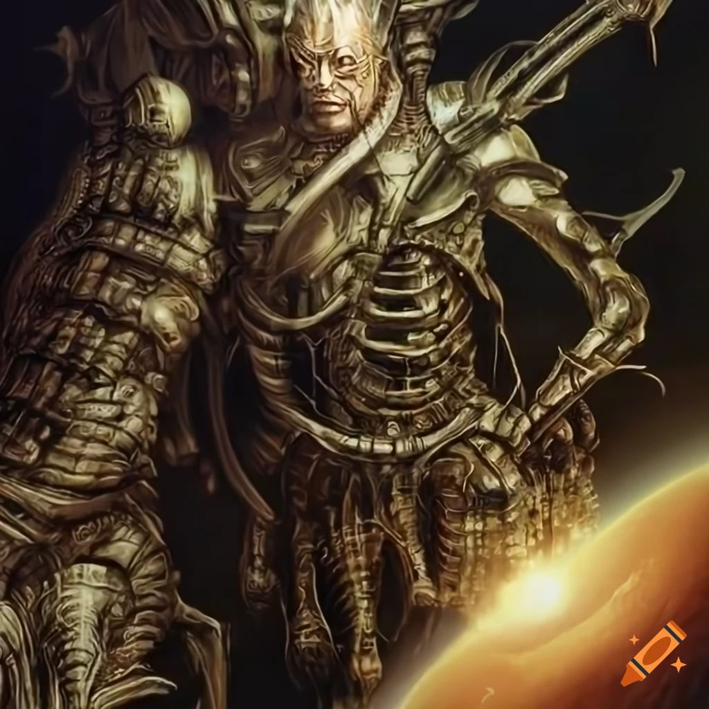 Wallpaper #KWch-ZIBSpphPi3-vozd76 Sci Fi Illustration of Theodore Roosevelt in Alien Biomechanical