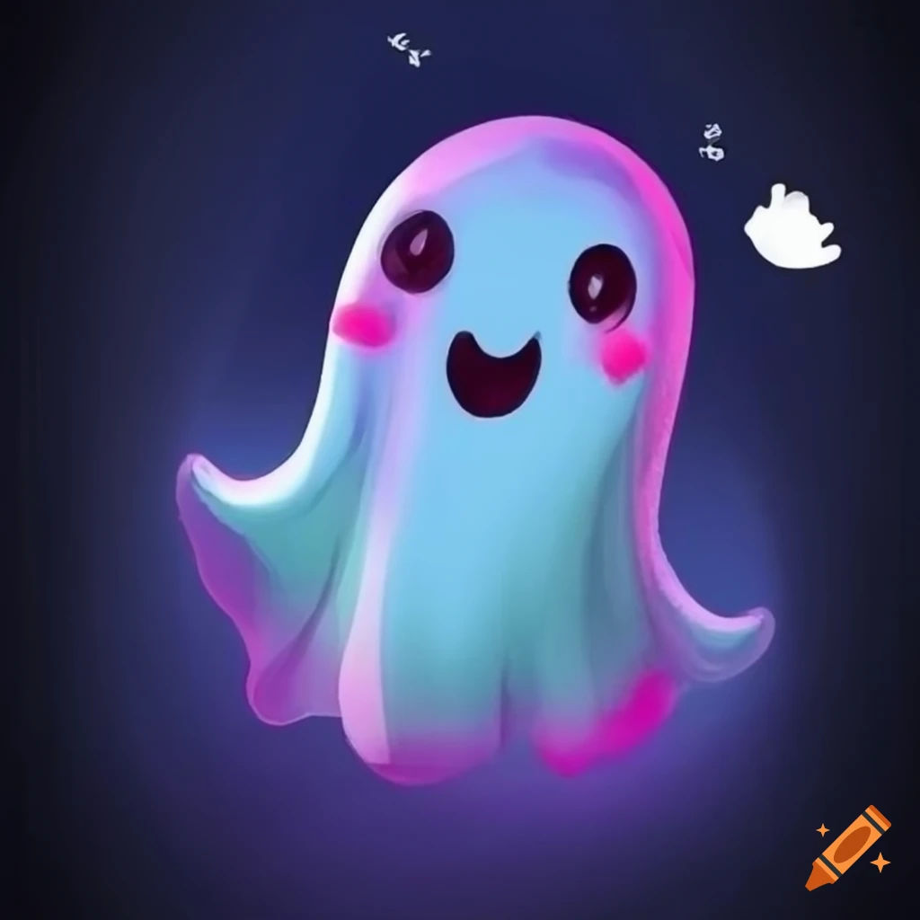 Wallpaper #Fmdx5pIBSpphPi3-DjO-425 Cute Cartoon Ghost Drawing on Craiyon