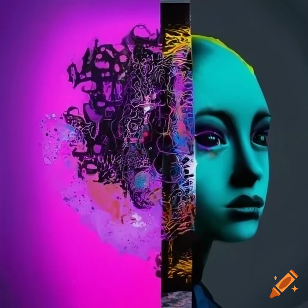 Wallpaper #TzGVNZMB5zzyi_yYJ1cv13 Eye Catching Futuristic Cyberpunk Inspired Abstract Art on Craiyon