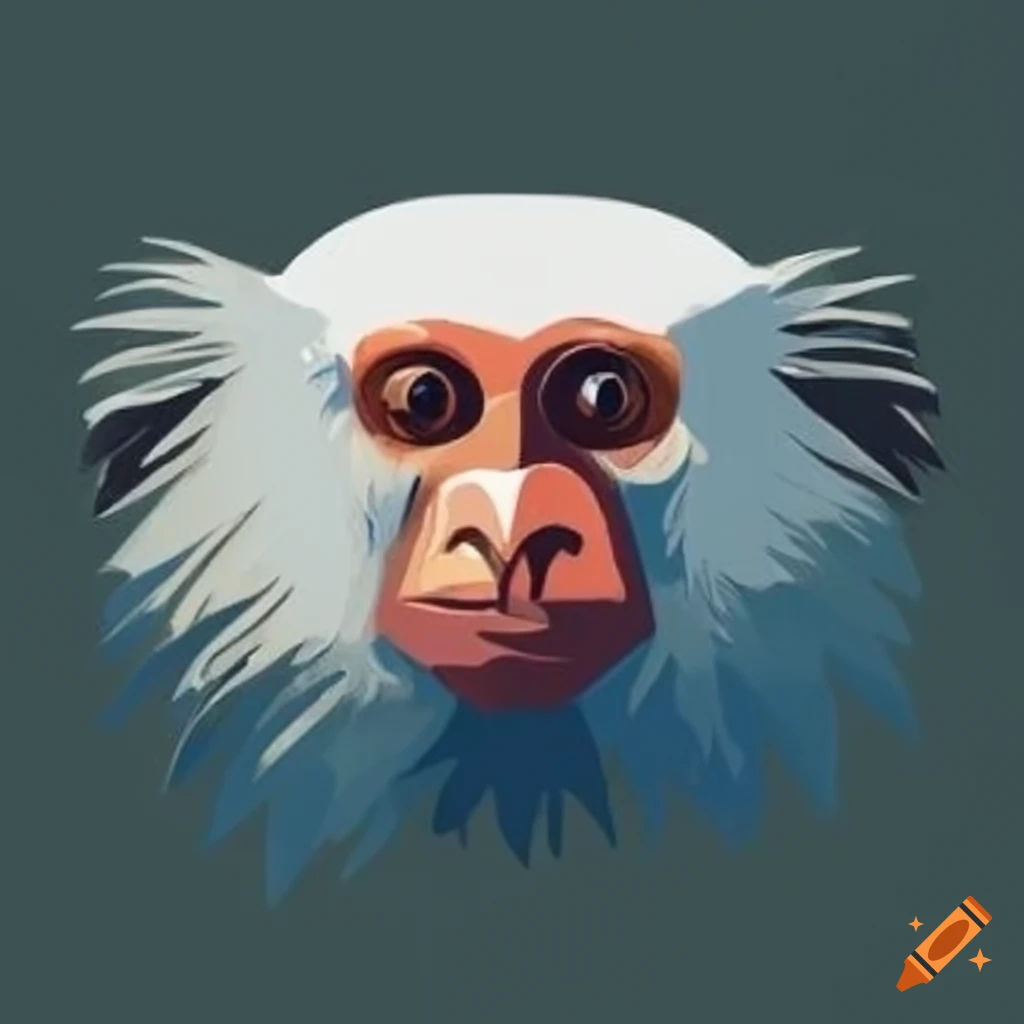 Wallpaper #1WfB-JIBSpphPi3-ior0378 Modern Art Depiction of a Marmoset Outline on Craiyon