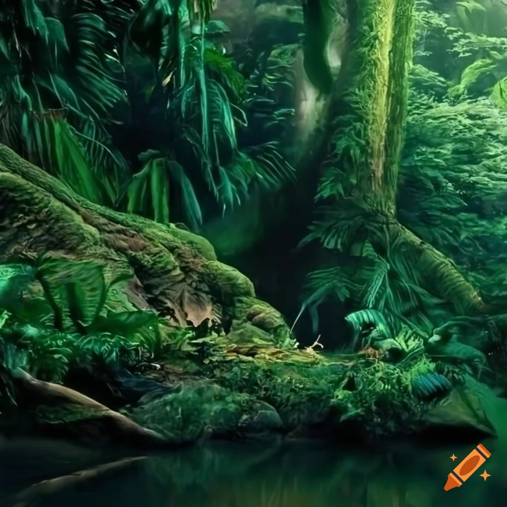 Wallpaper #KD-KPJMBLiIJ4c9O9JIM355 Jungle Wallpaper for Macbook on Craiyon