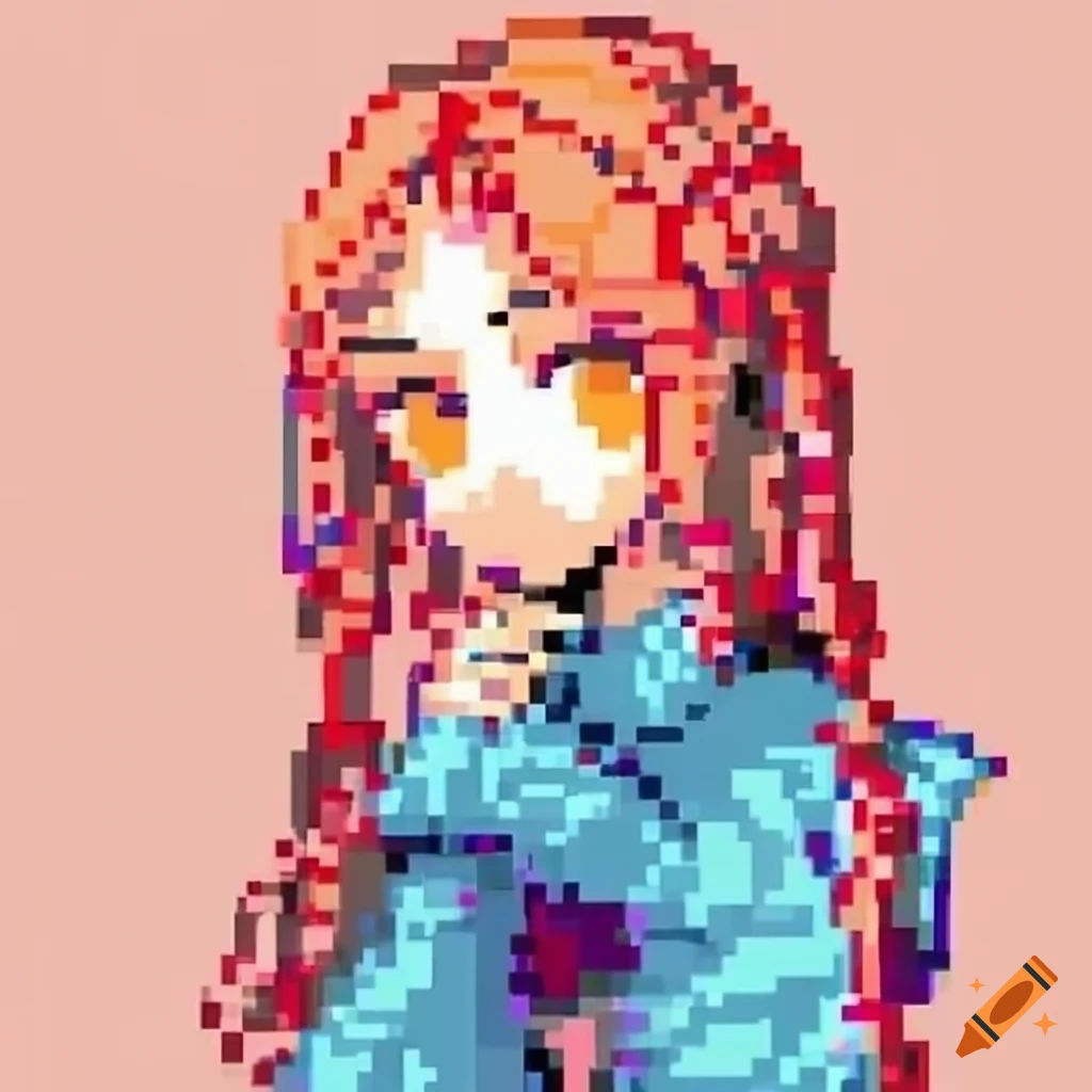 Wallpaper #2CyqSZMB0E1QgA7w2fMq338 Pixel Art of Signal Anime Girl on Craiyon