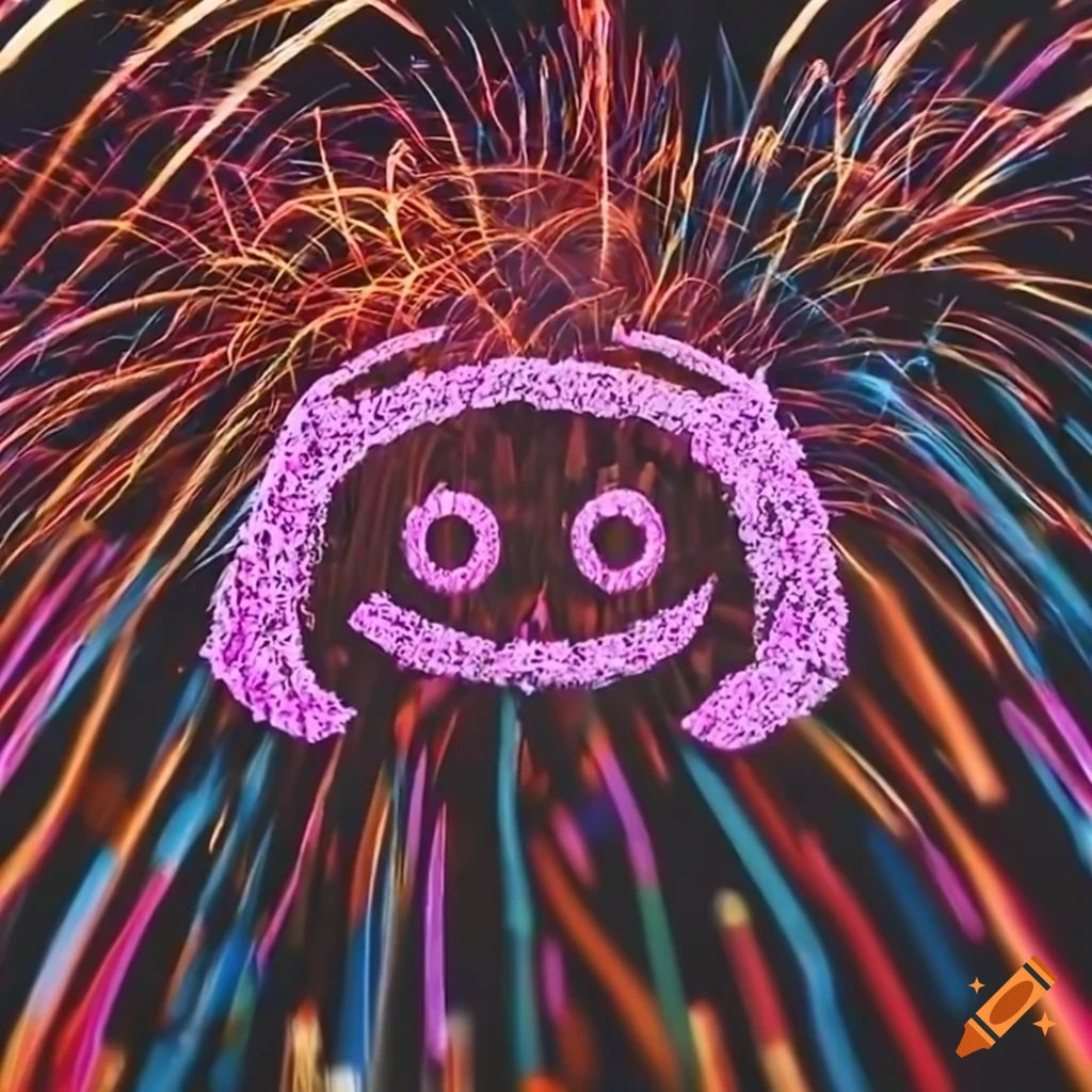Wallpaper #YGixGZMBSpphPi3-7Bg280 Discord Logo Made of Fireworks Explosion on Craiyon