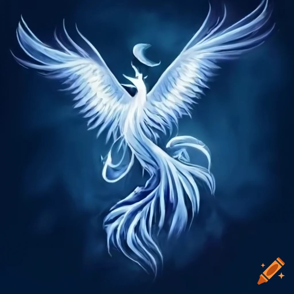 Wallpaper #2bc96 Image of a Majestic White Fire Phoenix on Craiyon