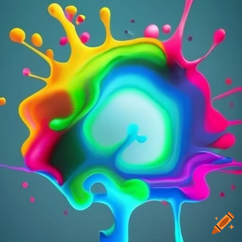 Wallpaper #Ueq0VZMBlwTYPL18GQ5U442 Colorful Neon Explosion Splash on Craiyon