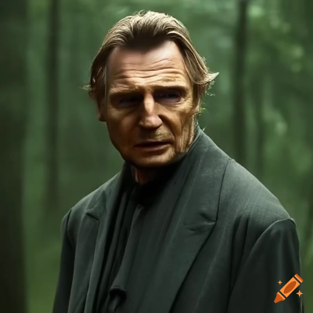 Wallpaper #_QNDZJMBpyOg8YnEFNbm172 Liam Neeson in a Forest Scene on Craiyon