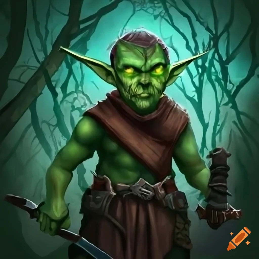 Wallpaper #GkAxMJMBJhL2WPbaVMA6332 Dark Artwork of a Goblin in the Forest on Craiyon