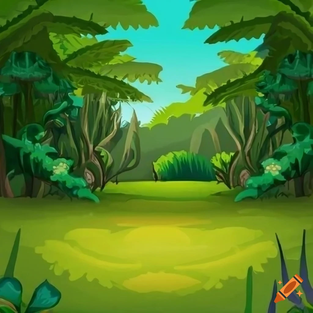 Wallpaper #l3f4J5MB-pgBXx60Cqiw57 Cartoon Jungle Background on Craiyon