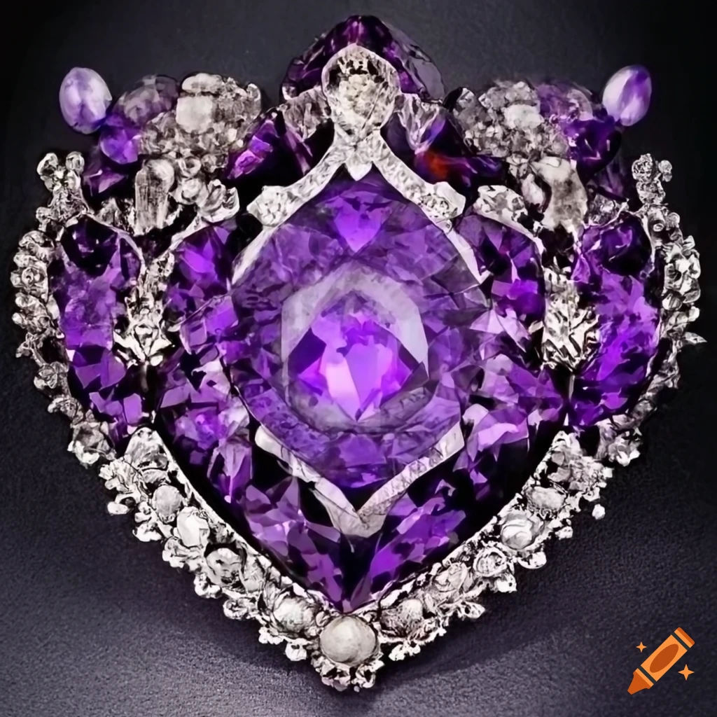 Wallpaper #e2cOBpMBSpphPi3-b78W410 Realistic Amethyst Shield on Craiyon