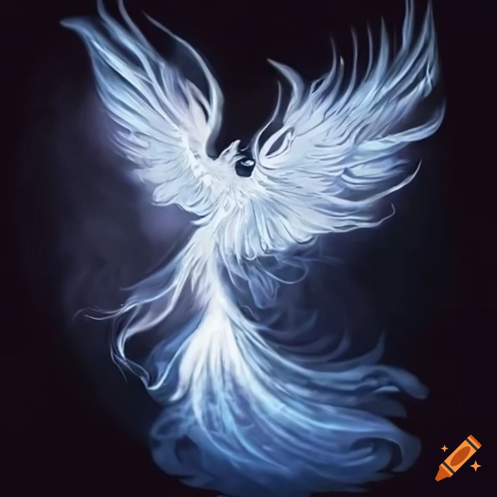 Wallpaper 2bc96 Image of a Majestic White Fire Phoenix on Craiyon HD Wallpaper 2bc96