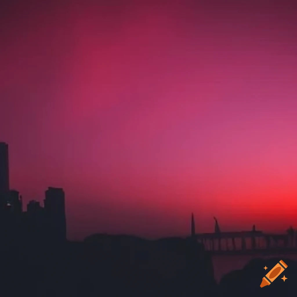 Wallpaper #3WgGIJMBSpphPi3-UCyv79 Red Dystopian Sky Over San Francisco on Craiyon