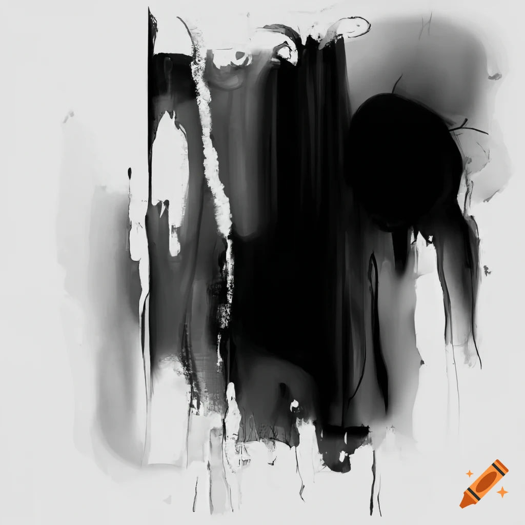 Wallpaper #AWeBD5MBSpphPi3-L-9542 Black and White Abstract Art on Craiyon