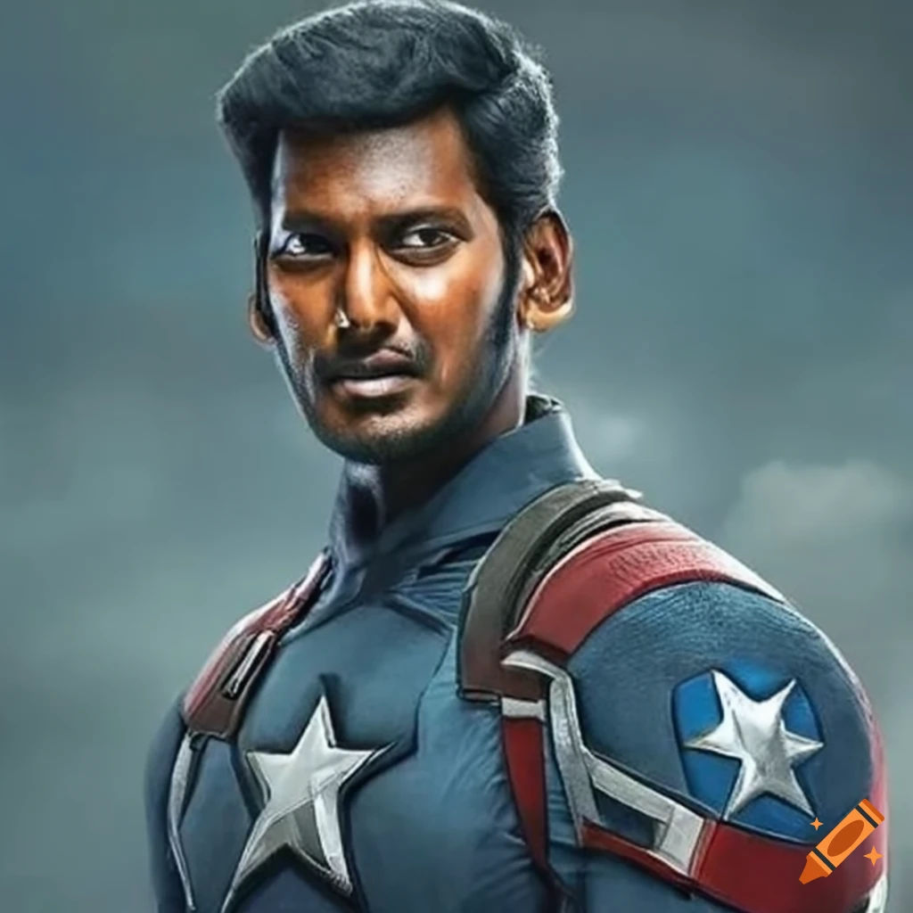 Wallpaper #BTF5NZMB5zzyi_yYMlfG393 Tamil Actor Vishal Dressed as Captain America