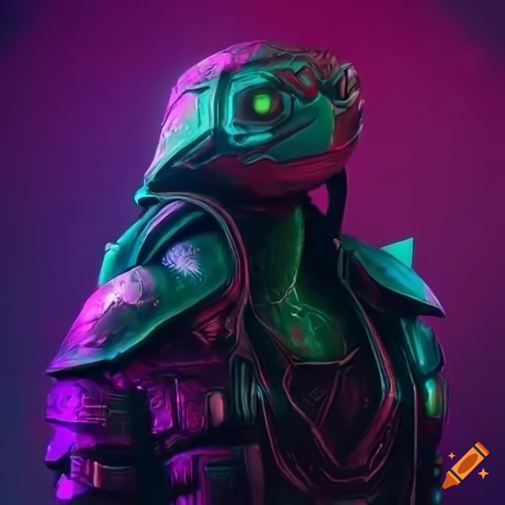Wallpaper #KO9sS5MBMN-XEVvVwjtk7 Cyberpunk Inspired Turtle Artwork on Craiyon